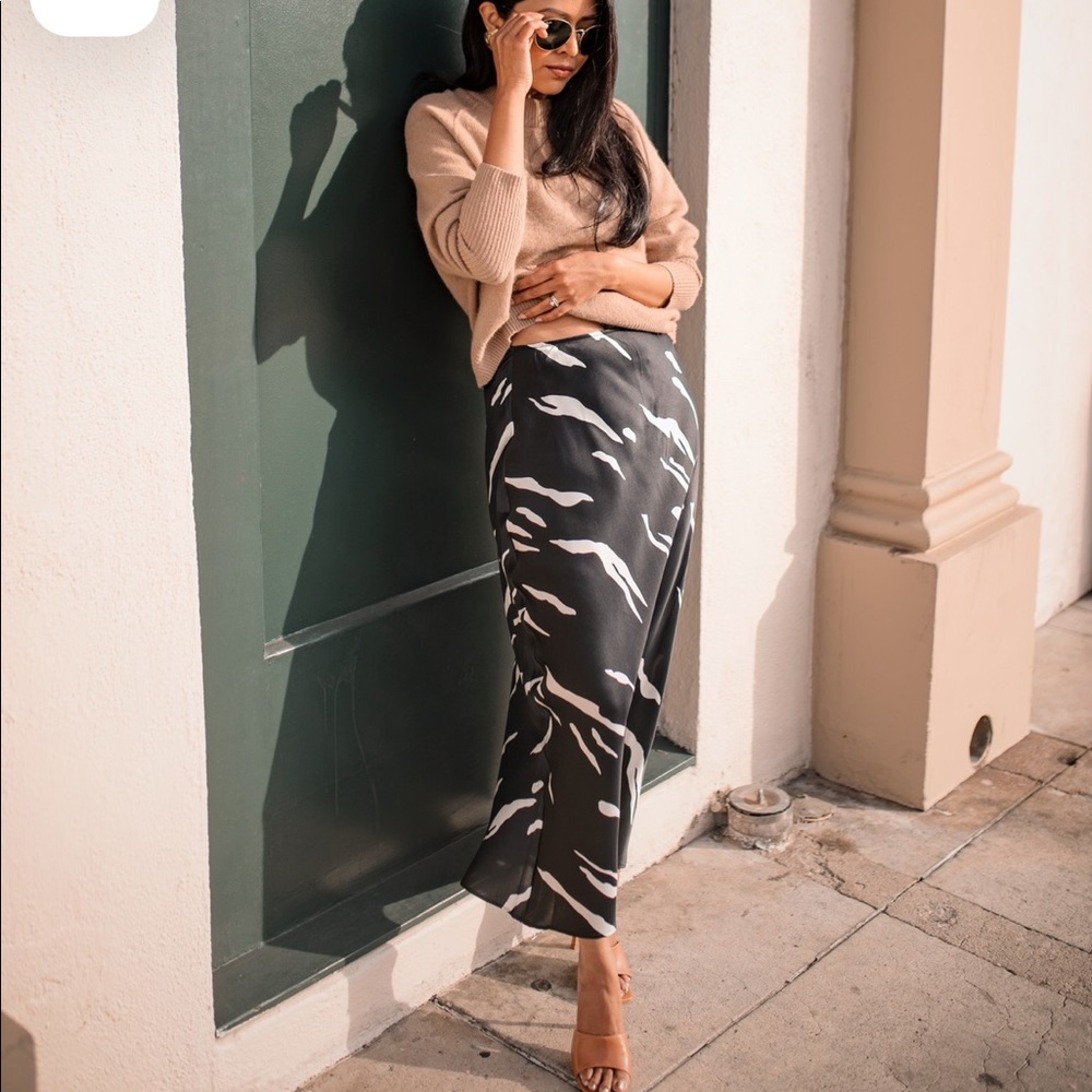 Reformation silk skirt
